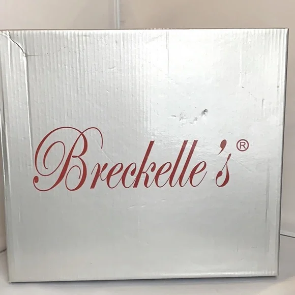 Breckelle's Lace Up Wooden Chunky High Heel Ankle Boot Bootie Size 9.5 - Picture 10 of 11